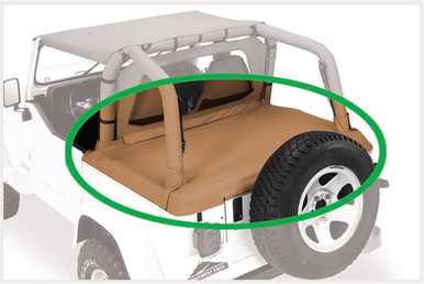 Pavement Ends Cargo Cover Jeep 1997-02 Wrangler TJ